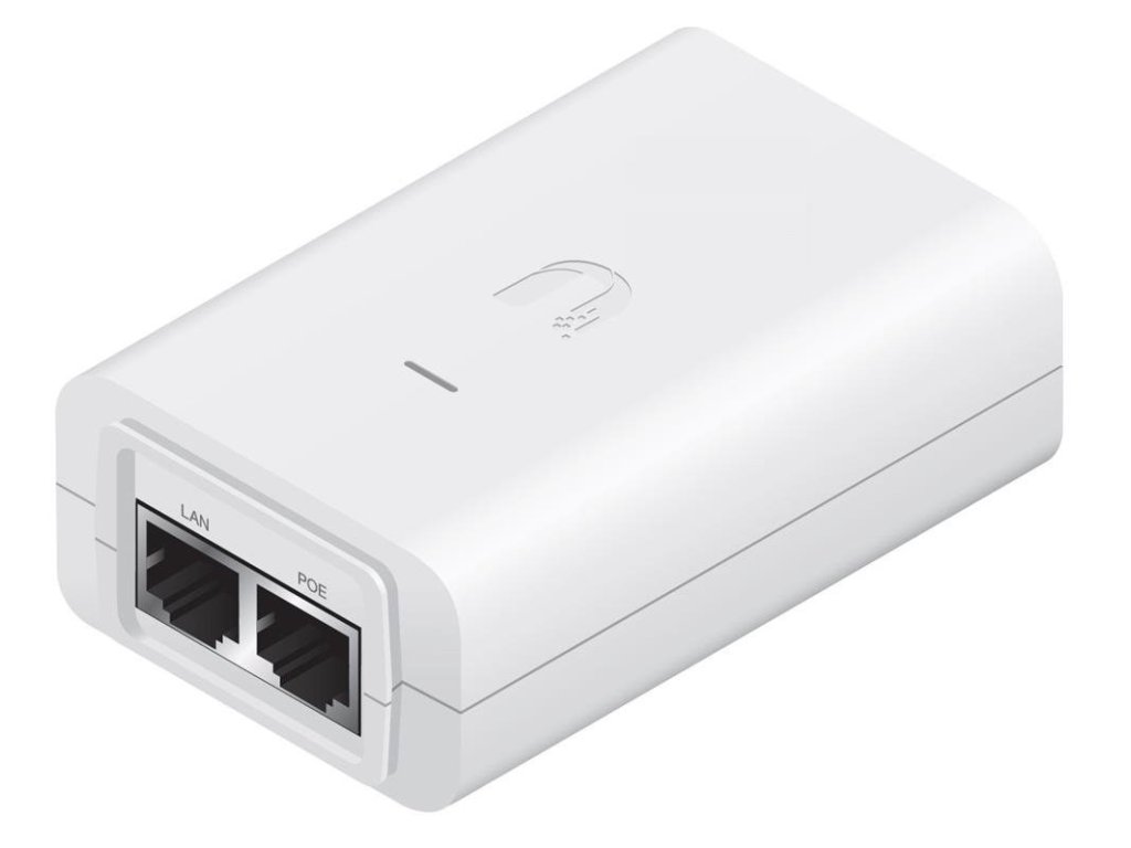 UBIQUITI Gigabitový PoE Injektor 48-24W-WH, 48V/0.5A (24W) - bílý