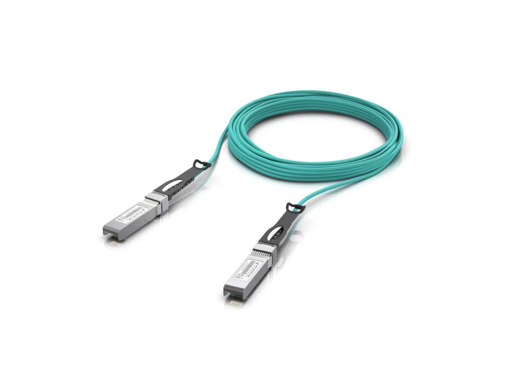 UBIQUITI Patch kabel, optický, AOC, SFP+ na SFP+, 10Gbps, multimode, prumer 3mm, 10m (UACC-AOC-SFP10-10M)