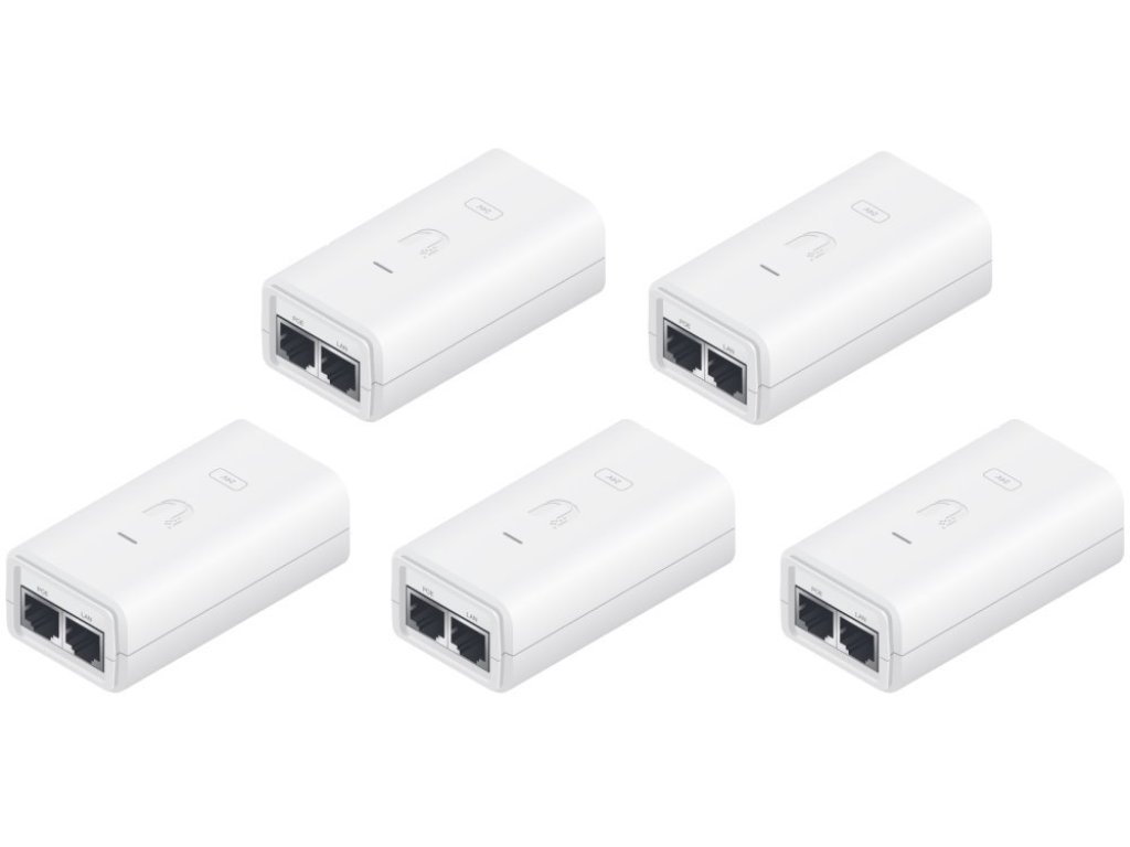 UBIQUITI POE-24-12W-G-WH,GB PoE Injektor,24V/0,5A(12W),5ti pack (POE-24-12W-5P)