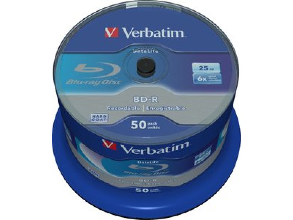 VERBATIM BD-R SL (6x, 25GB),NON-ID, 50KS (43838)