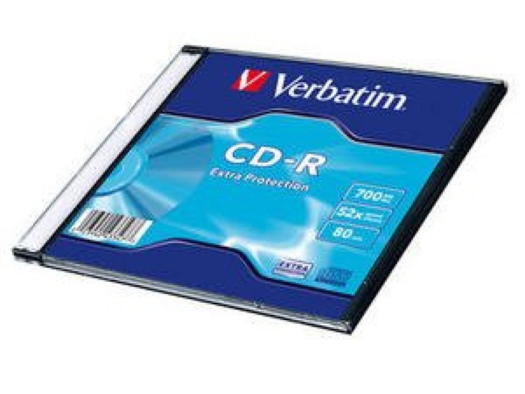 VERBATIM CD-R 700MB, 52 Extra Prot. Slim Box (43347)