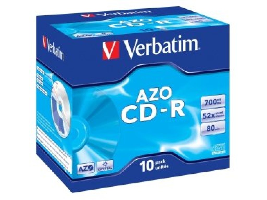 VERBATIM CD-R 700MB 52x jewel 10ks (43327)