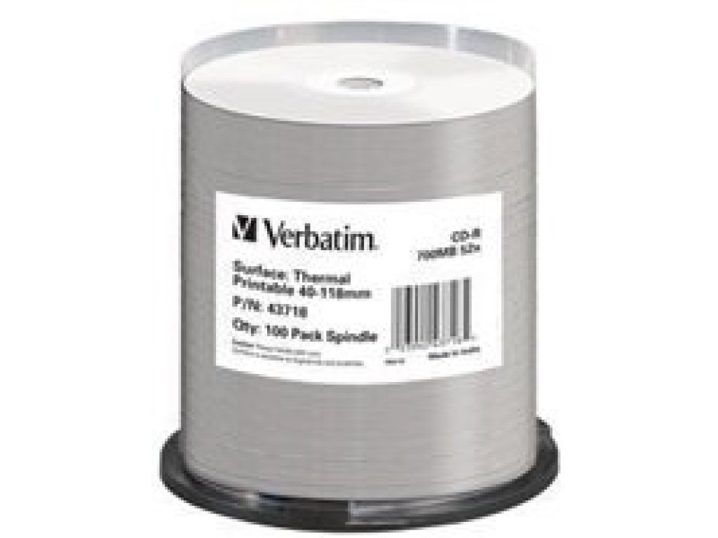 VERBATIM CD-R AZO Printable, 700MB, 52x, Spindl, 100 pack (43718)