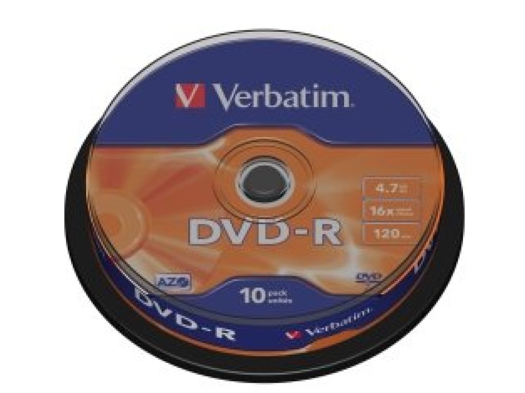 VERBATIM DVD-R 4,7GB 16x spindl 10ks (43523)