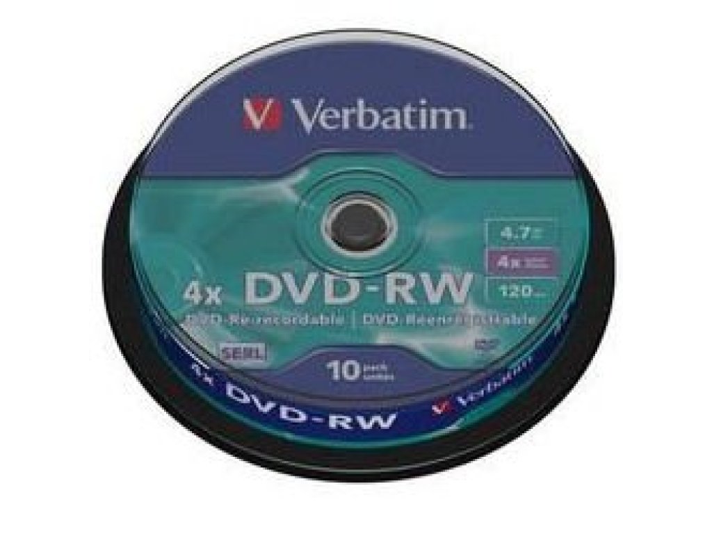 VERBATIM DVD-RW 4,7GB 4x spindl 10ks (43552)