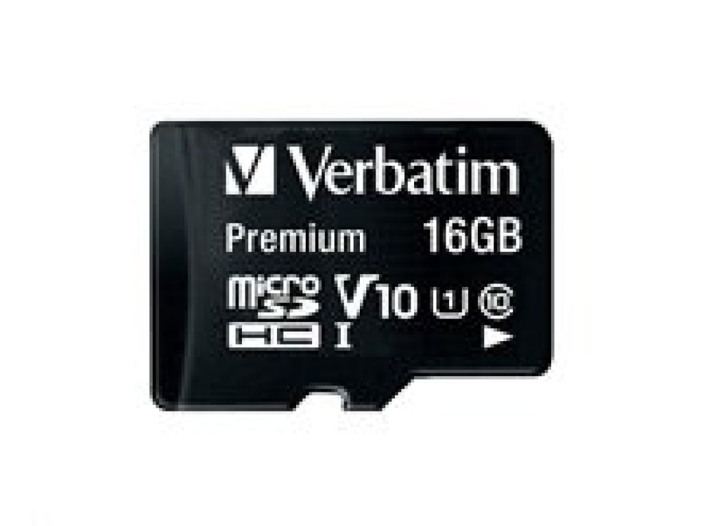 VERBATIM MicroSDHC karta 16GB Premium, U1 + SD adaptér (44082)