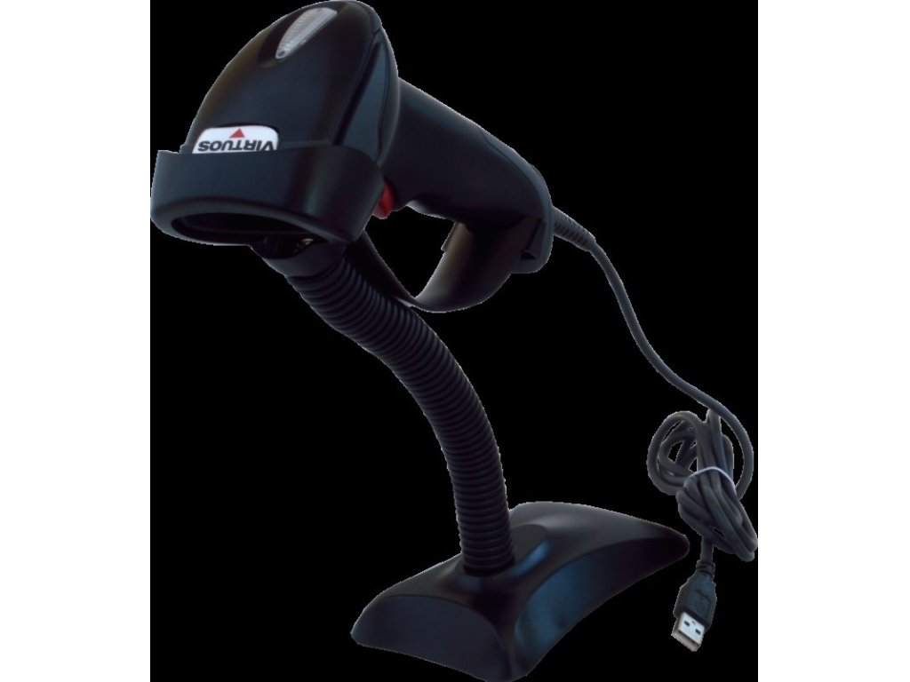 VIRTUOS laserová čtečka HT-900A, USB (emulace klávesnice/RS232), černá