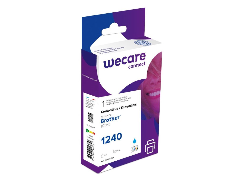 WECARE ARMOR ink kompatibilní s BROTHER LC-1240C, modrá/cyan (K20334W4)