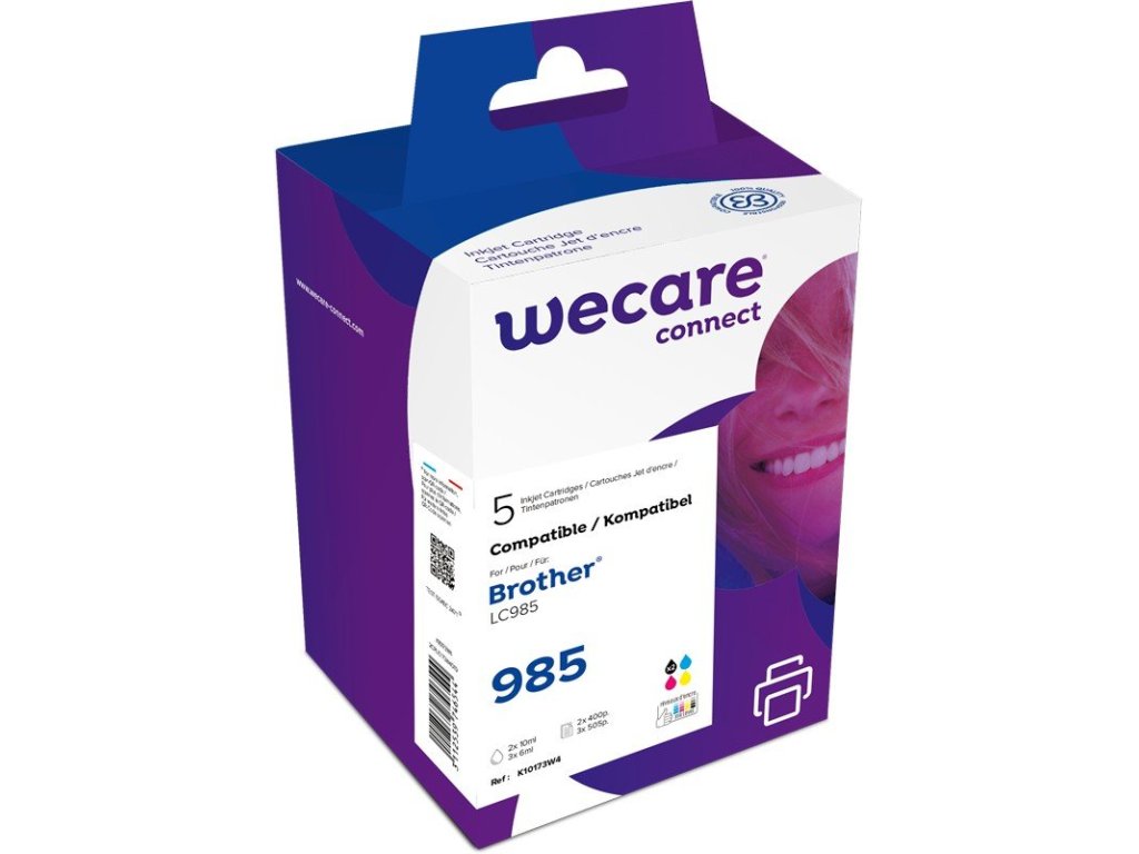 WECARE ARMOR ink kompatibilní s BROTHER LC-985,2x černá/CMY (K10173W4)