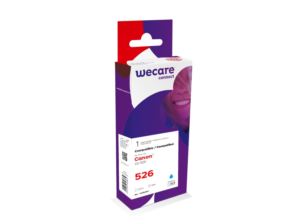 WECARE ARMOR ink kompatibilní s Canon CLi-526, 10,5ml, modrá/cyan (K12562W4)