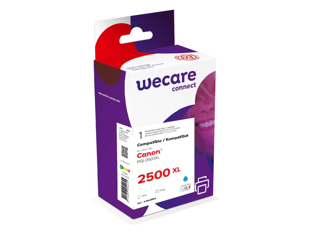 WECARE ARMOR ink kompatibilní s CANON PGi-2500XLC, modrá/cyan