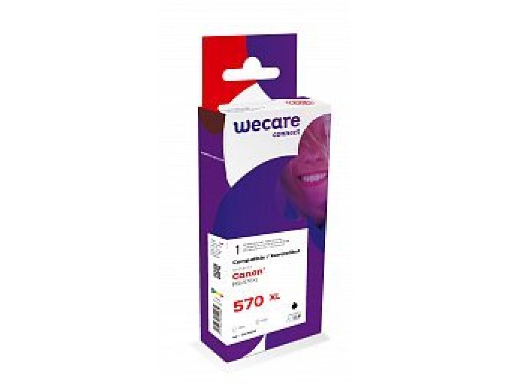 WECARE ARMOR ink kompatibilní s CANON PGi-570XLBK, černá/black pigm. (K20704W4)