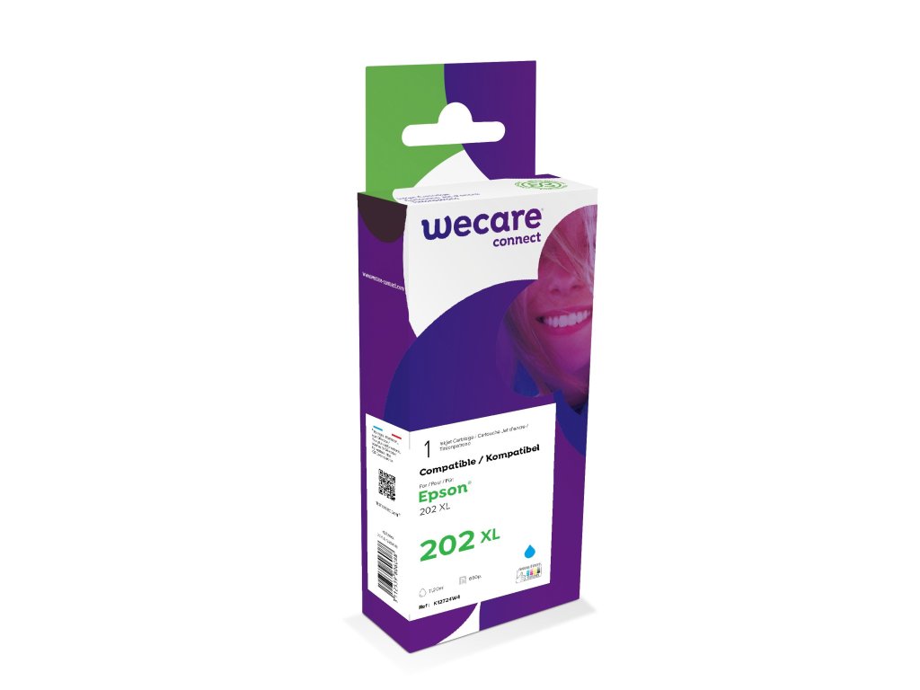 WECARE ARMOR ink kompatibilní s EPSON C13T02H240,modrá/cyan (K12724W4)