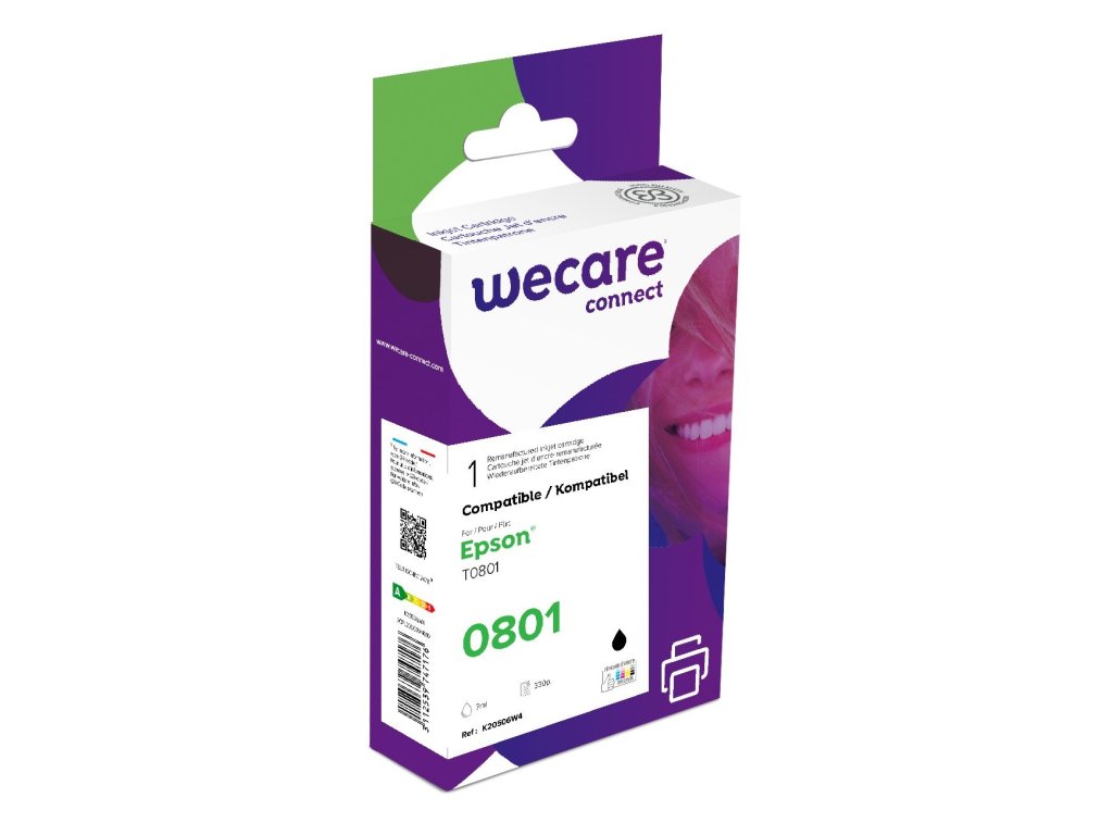 WECARE ARMOR ink kompatibilní s EPSON C13T08014011 černá/black (K20506W4)
