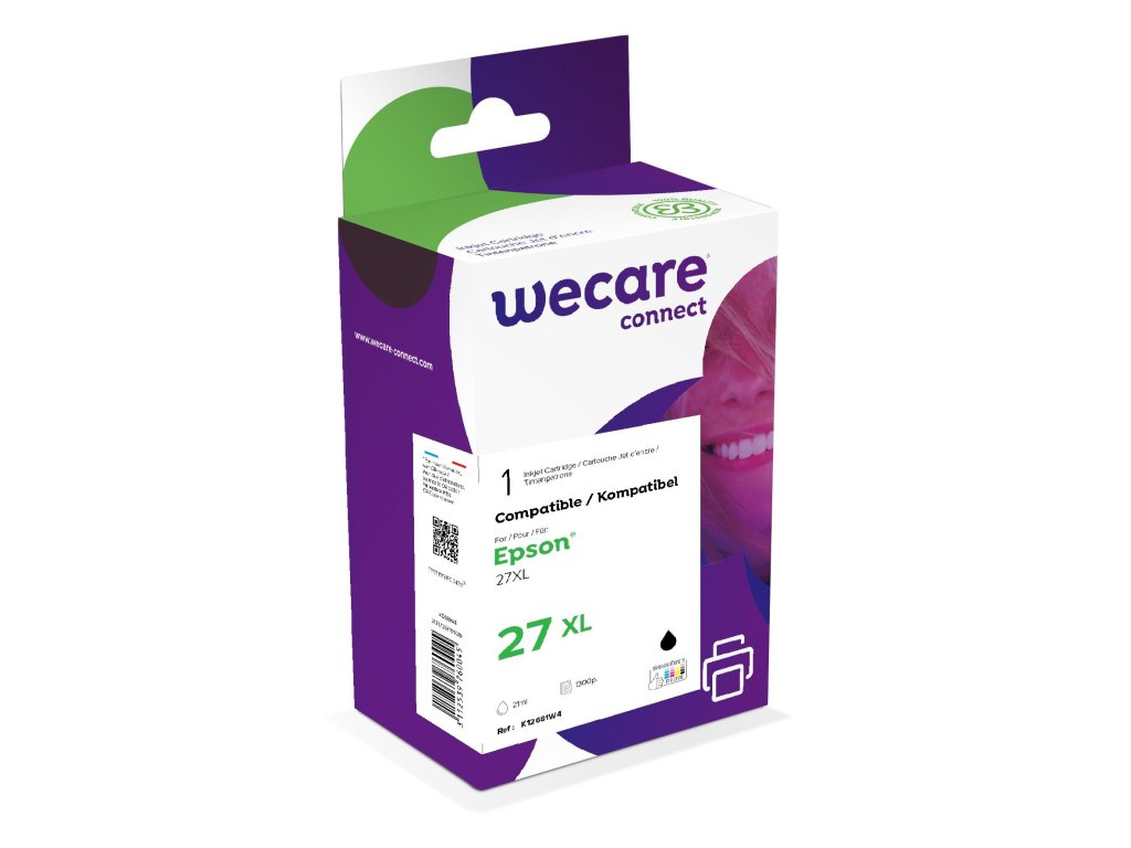 WECARE ARMOR ink kompatibilní s EPSON C13T27114012, černá/black (K12681W4)