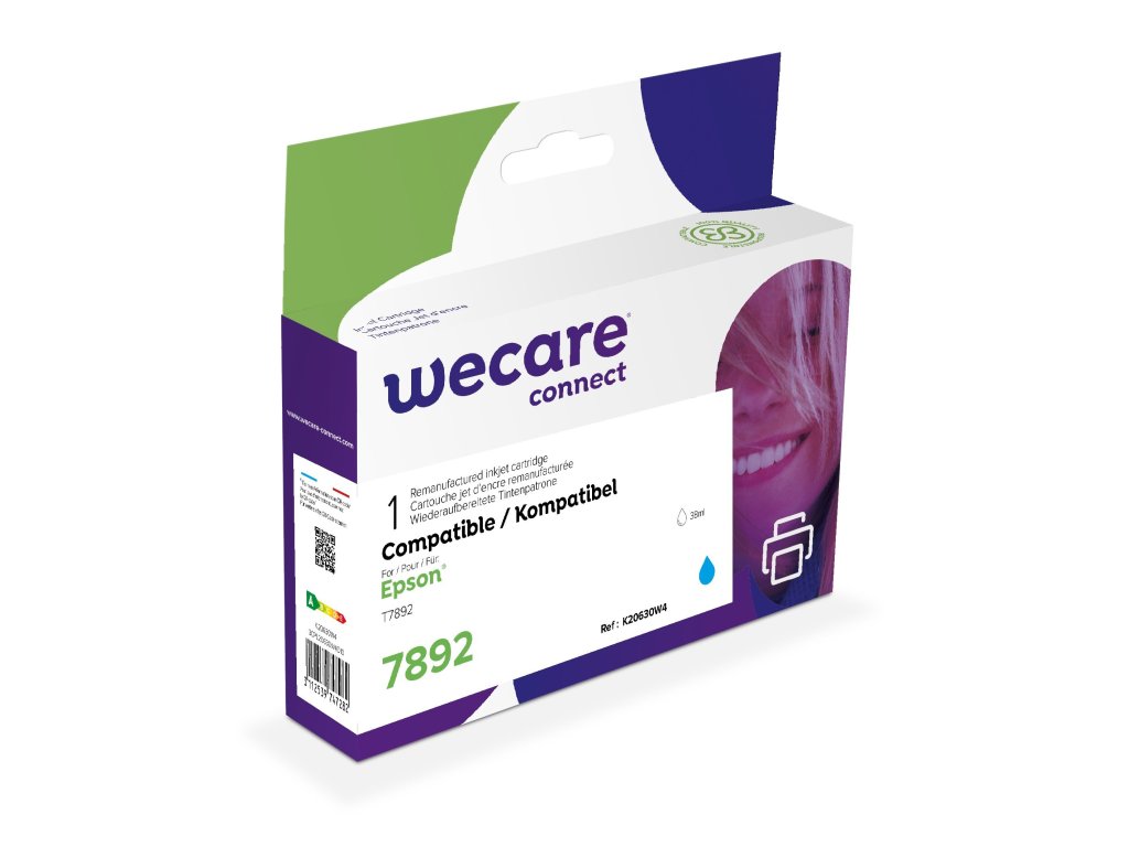 WECARE ARMOR ink kompatibilní s EPSON C13T789240, modrá/cyan (K20630W4)