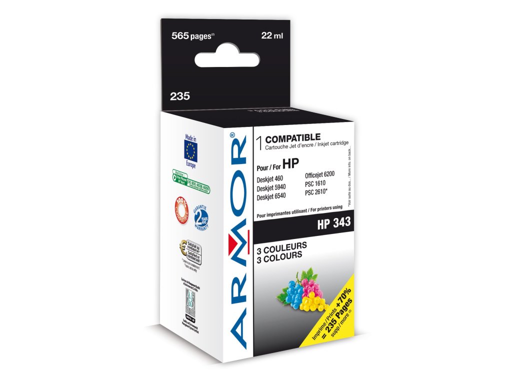 WECARE ARMOR ink kompatibilní s HPDJ 5740,  C8766EE, 10ml, 3barvy (K20217W4)