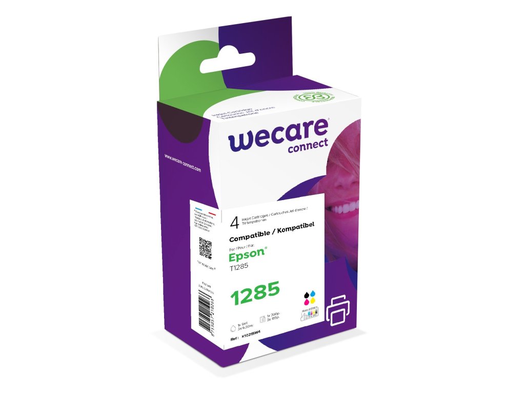 WECARE ARMOR ink sada kompatibilní s EPSON C13T12854012, černá/CMY (K10215W4)