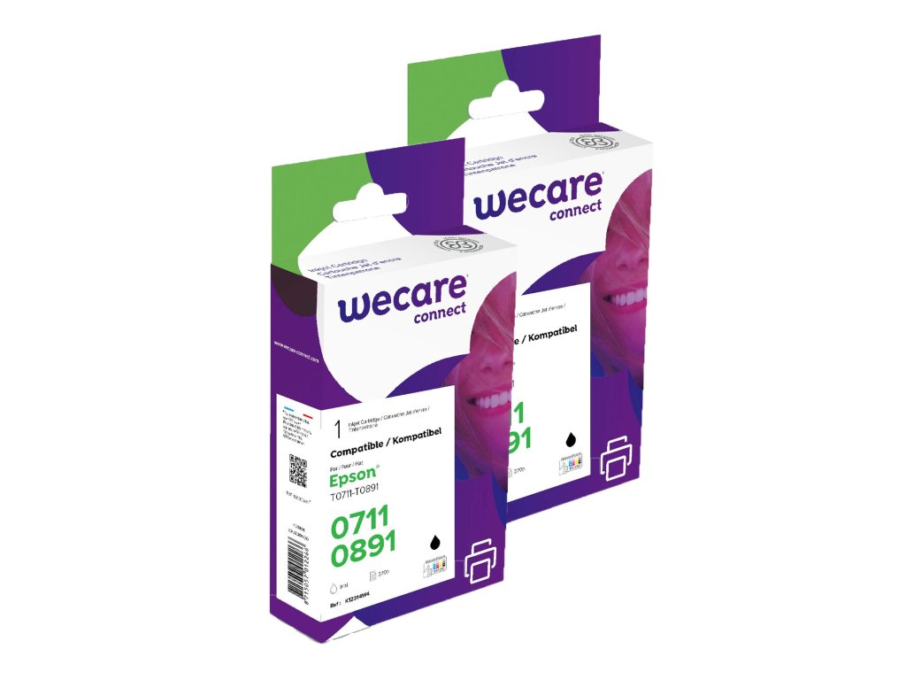 WECARE ARMOR sada ink kompatibilní s EPSON T071140 2x9ml,černá,T071140 (P12314W4)