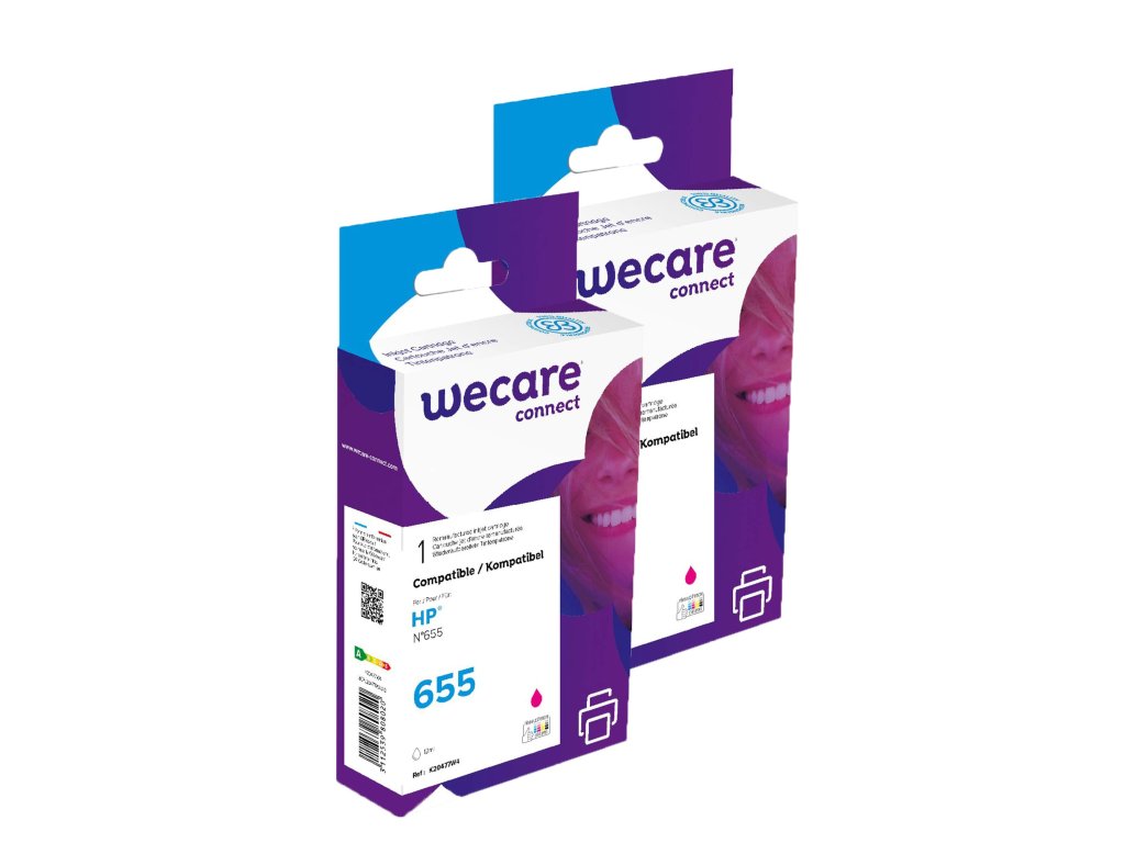 WECARE ARMOR sada ink kompatibilní s HP CZ111AE, 2x12ml, červená/magenta (P20477W4)