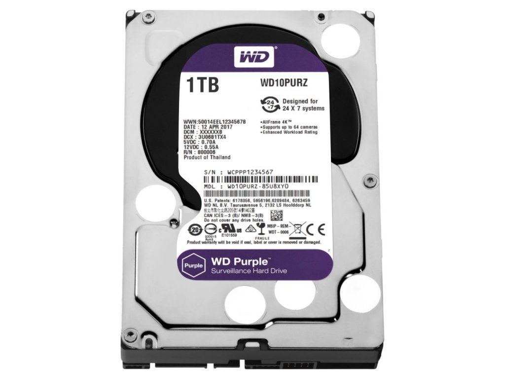WESTERN DIGITAL Purple 1TB (WD10PURZ )