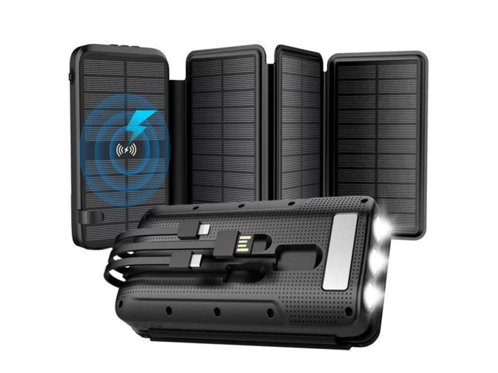 Wodasport - T16P4 - SOLARWINGS OUTDOOR ADVENTURE™ T16P4,16000 MAH,4x PANEL 1.2AH, solární powerbanka (T16P4)