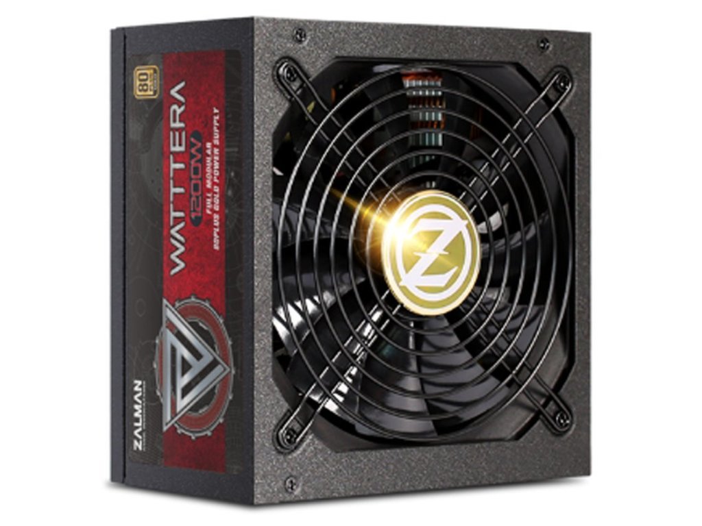 Zalman zdroj Watttera ZM1200-EBTII 1200W - ATX / akt. PFC / 135mm ventilátor / 100-240V / 80+ Gold