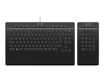 3Dconnexion Keyboard Pro with Numpad - Keyboard and numeric pad set, USB, QWERTY, americká mezinárodní (3DX-700092)