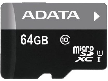 A-DATA 64GB MicroSDXC Premier class10 (AUSDX64GUICL10-RA1)
