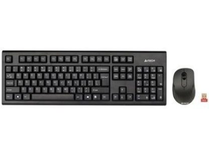 A4TECH G7100N - bezdrátový set klávesnice s myší, černá, CZ/US (G7100N)