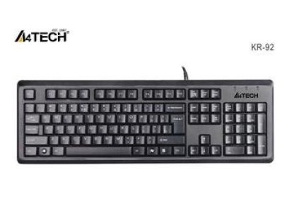 A4TECH klávesnice KR-92 - USB, voděodolná, černá, CZ/ENG (KR-92)