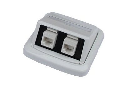 ABB dvojzásuvka TANGO 2xRJ45 Cat5e UTP bílá