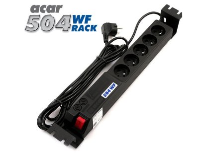 ACAR 19" napájecí panel 504WF 5x220V-3m black+ přepěťová ochrana
