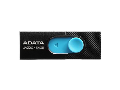 ADATA Flash Disk 64GB UV220, USB 2.0 Dash Drive (AUV220-64G-RBKBL)