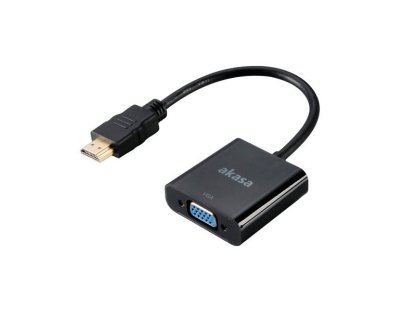 AKASA adaptér HDMI-VGA, M/F (AK-CBHD15-20BK)