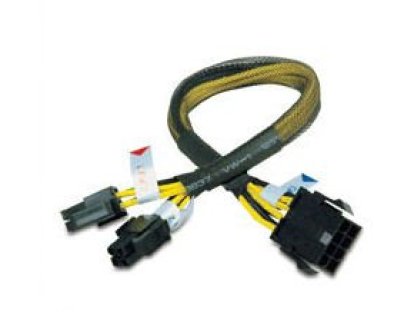 AKASA kabel 8pin-2x4pin, F/2xM, 0,3m, redukce napájení (AK-CB8-8-EXT)