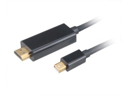 AKASA kabel mini DispIayPort na HDMI (AK-CBDP19-18BK),1,8m, černý