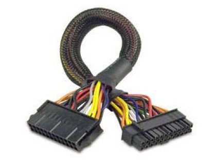 AKASA kabel napájecí 24pin-20+4pin, M/F, 0,3m (AK-CB24-24-EXT)