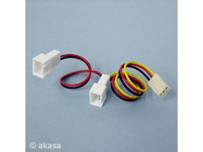 AKASA kabel napájecí, 3pin-2x3pin, F/2xM (AK-FY320)