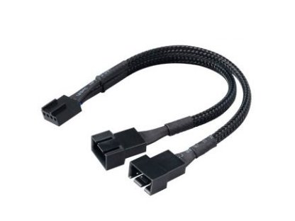 AKASA redukce napájecí 4pin-2x4pin, F/2xM, 0,15m (AK-CBFA04-15)