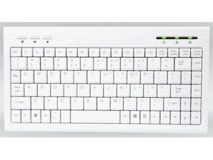 AMEI Keyboard CZECH Slim Mini Multimedia - bílá, USB, CZ/SK (AMEI AM-K2001W)