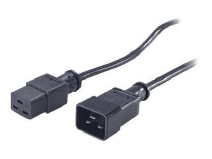 APC kabel napájecí 230V, C20-C19, M/F, 0,61m, černý (AP9892)