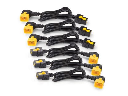 APC sada kabelů 6ks, Power Cord Kit (6 ks), Locking, C13 to C14, (90°), 0.6m (AP8702R-WW)