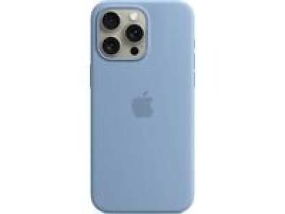 APPLE iPhone 15 Pro Max Silicone Case with MagSafe - Winter Blue (MT1Y3ZM/A)