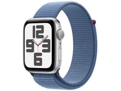 APPLE Watch SE GPS 44mm Silver Aluminium Case with Winter Blue Sport Loop (MREF3QC/A)