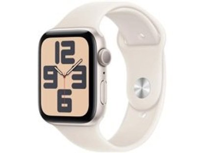 APPLE Watch SE GPS 44mm Starlight Aluminium Case with Starlight Sport Band-S/M (MXEU3QC/A)