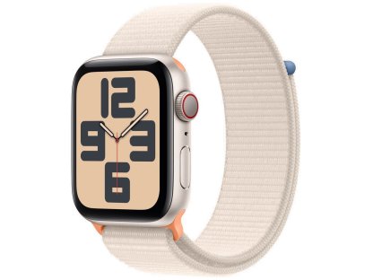 APPLE Watch SE GPS + Cellular 44mm Starlight Aluminium Case with Starlight Sport Loop (MRH23QC/A)