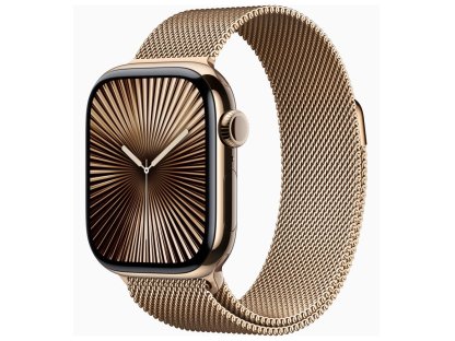 APPLE Watch Series 10 GPS + Cellular 42mm Gold Titanium Case with Gold Milanese Loop (MX083QC/A)
