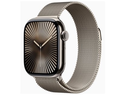 APPLE Watch Series 10 GPS + Cellular 42mm Natural Titanium Case with Natural Milanese Loop (MWXF3QC/A)