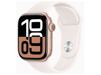 APPLE Watch Series 10 GPS + Cellular 42mm Rose Gold Aluminium Case with Light Blush Sport Band - M/L (MWXA3QC/A)